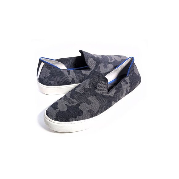 ROTHYS 8.5 Sneakers Gray Camo Slip On Sneakers Size 8.5 - Picture 3 of 7